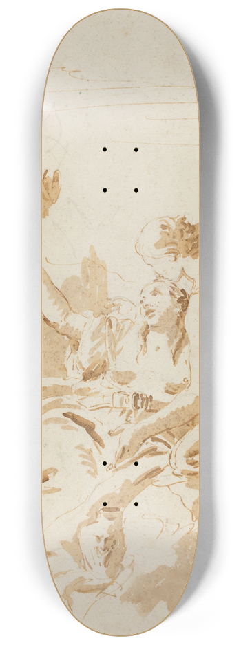 Giovanni Battista Tiepolo - Angelica and Medoro 8.25 inch art skate deck