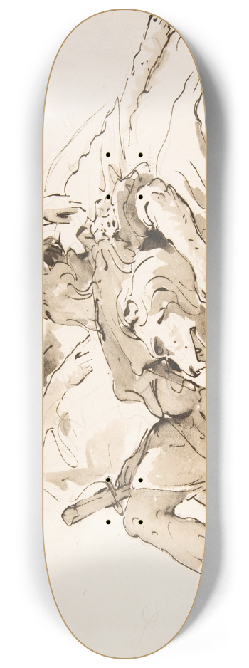 Giovanni Battista Tiepolo - Apotheosis of a Warrior 8.25 inch art skate deck