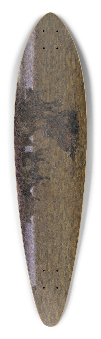 Nils Kreuger - Cows on the Beach 39.3 inch art pintail longboard deck