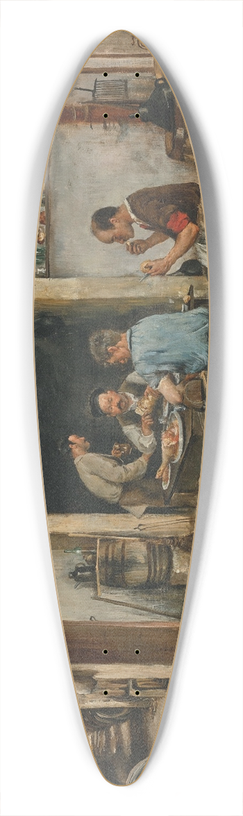 Norbert Goeneutte - Le repas des ouvriers 39.3 inch art pintail longboard deck