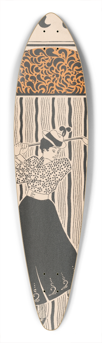 O.C Malcolm - Outing, September number 39.3 inch art pintail longboard deck