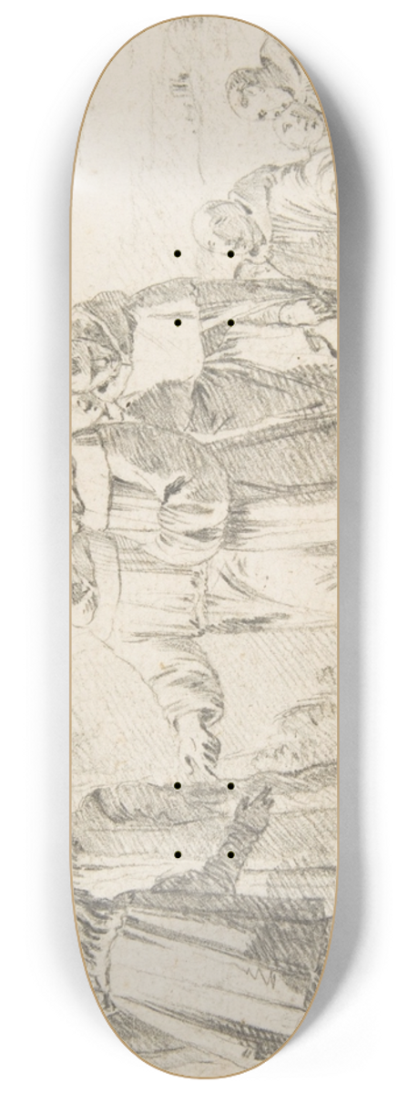 Giovanni Battista Tiepolo - Reception of Monks at a City Gate 8.25 inch art skate deck