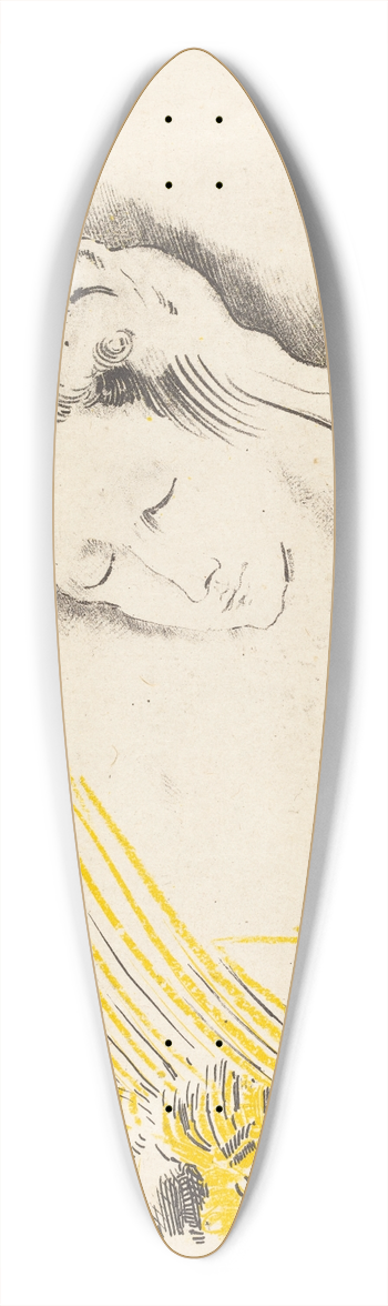 Odilon Redon - La Sulamite (The Shulamite) 39.3 inch art pintail longboard deck
