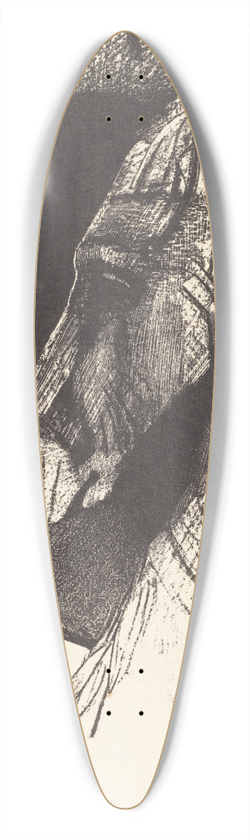 Odilon Redon - Le Coursier (The Race Horse) 39.3 inch art pintail longboard deck