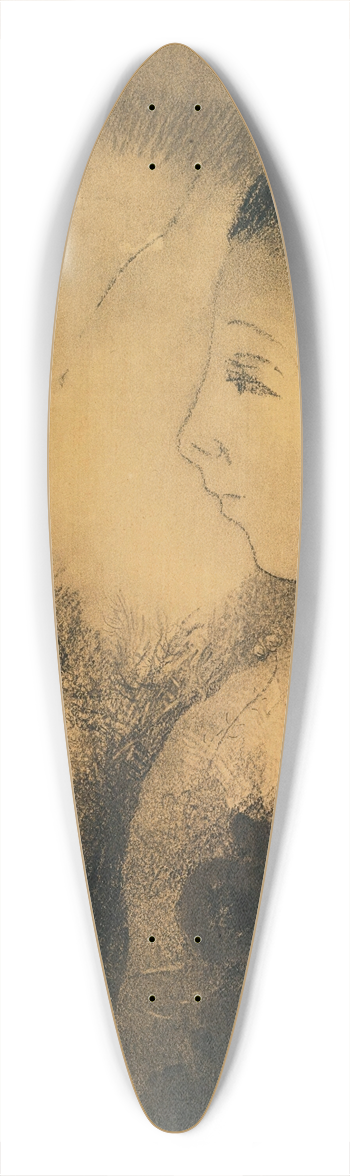 Odilon Redon - Profil De Femme Avec Fleurs 39.3 inch art pintail longboard deck