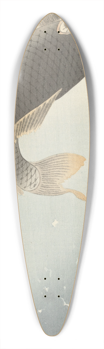 Ohara Koson - Carp 39.3 inch art pintail longboard deck