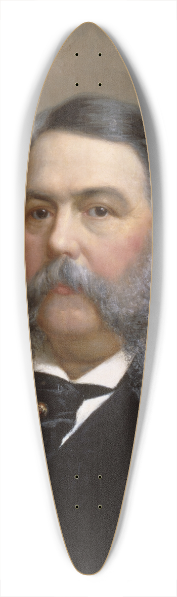 Ole Peter Hansen Balling - Chester A. Arthur 39.3 inch art pintail longboard deck