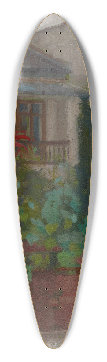 Olga Boznanska - Architectural Landscape 39.3 inch art pintail longboard deck