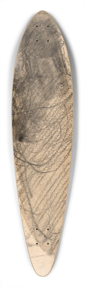 Oluf Hartmann - Kompositionsstudie af to figurer, der str overfor hinanden 39.3 inch art pintail longboard deck