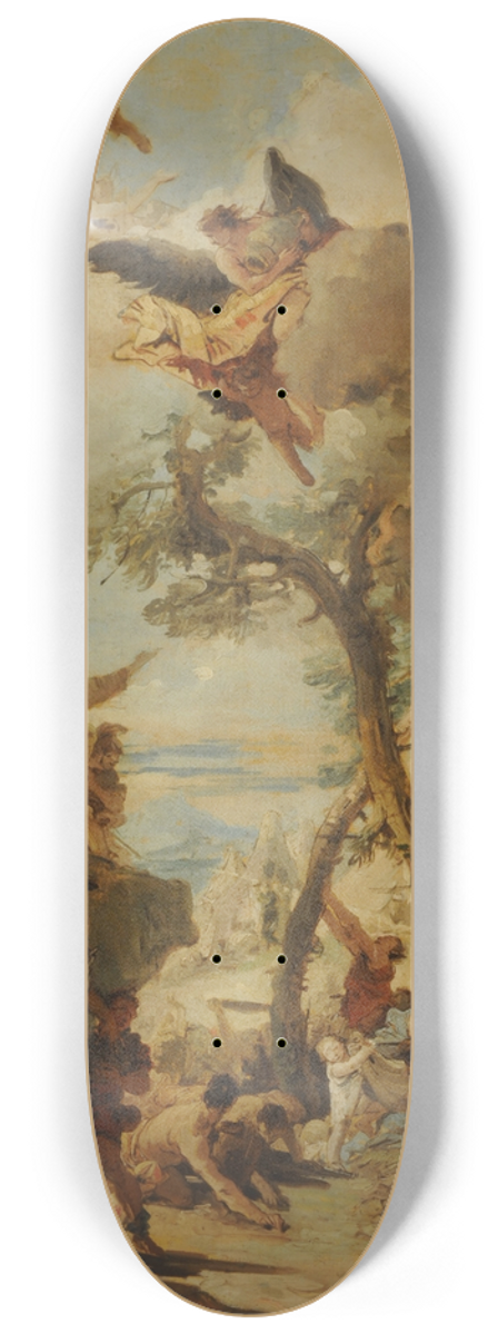 Giovanni Battista Tiepolo - The Hebrews collecting manna in the desert 8.25 inch art skate deck