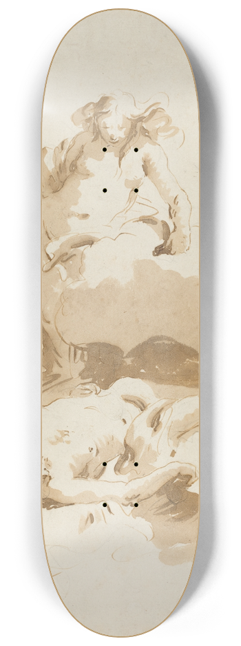 Giovanni Battista Tiepolo - Venus and Cupid Discovering the Body of Adonis 8.25 inch art skate deck