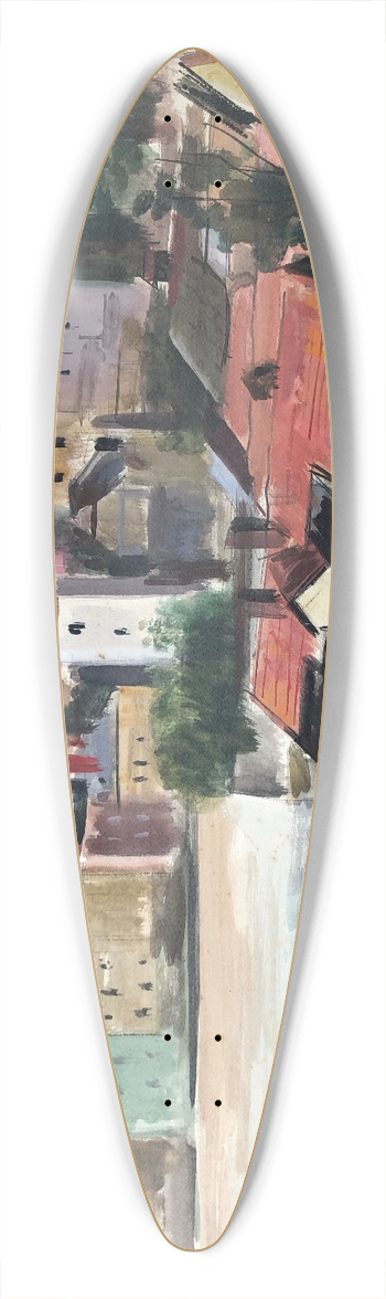Otto Geigenberger - Passau am Inn 39.3 inch art pintail longboard deck