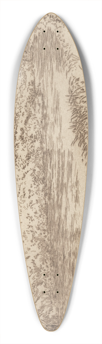 Otto Henry Bacher - On the Bronx 39.3 inch art pintail longboard deck