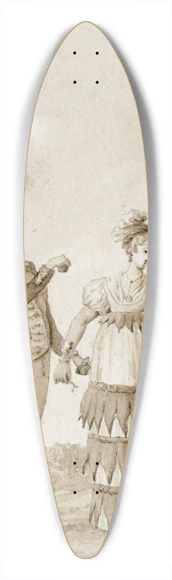Otto Howen - Spaanse dansers 39.3 inch art pintail longboard deck