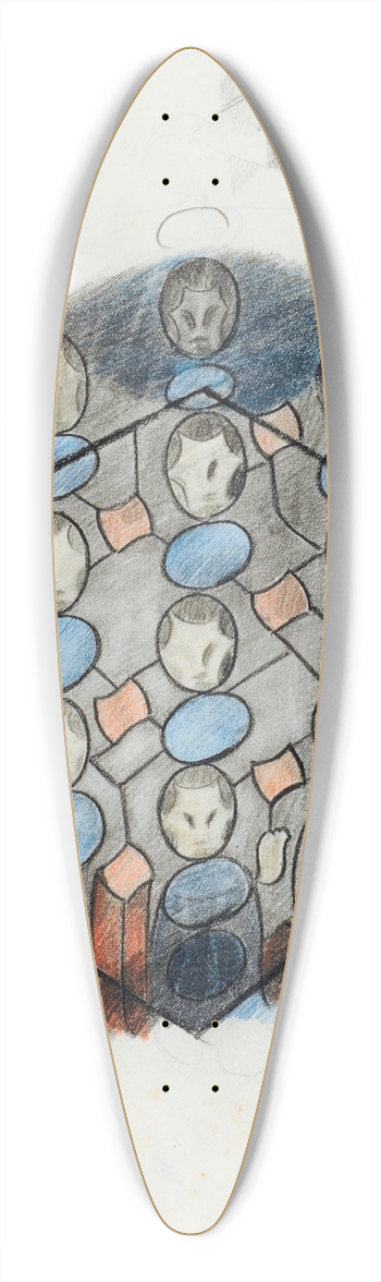 Otto Meyer-Amden - Studie zu Glasgemlde 39.3 inch art pintail longboard deck