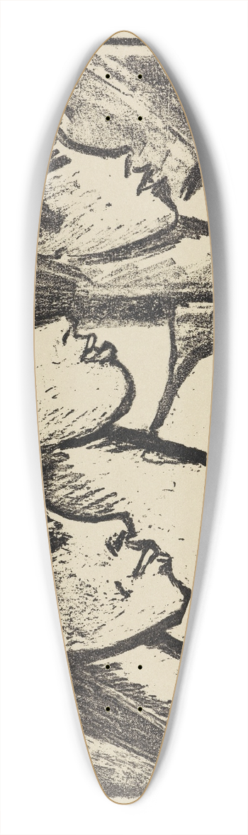 Otto Mueller - Drei Mdchen im Profil 39.3 inch art pintail longboard deck