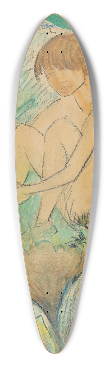 Otto Mueller - Im Gras sitzendes Mdchen 39.3 inch art pintail longboard deck