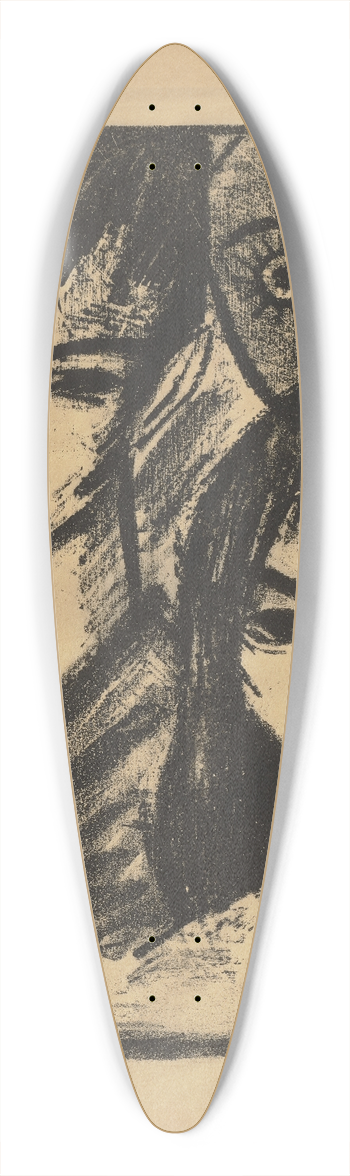 Otto Mueller - Selbstbildnis mit Modell und Maske 39.3 inch art pintail longboard deck