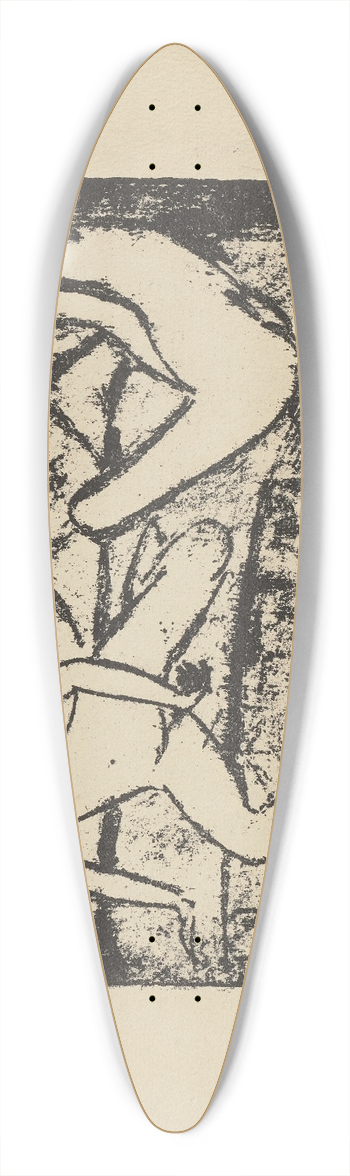 Otto Mueller - Zwei auf dem Sofa sitzende Mdchen 39.3 inch art pintail longboard deck