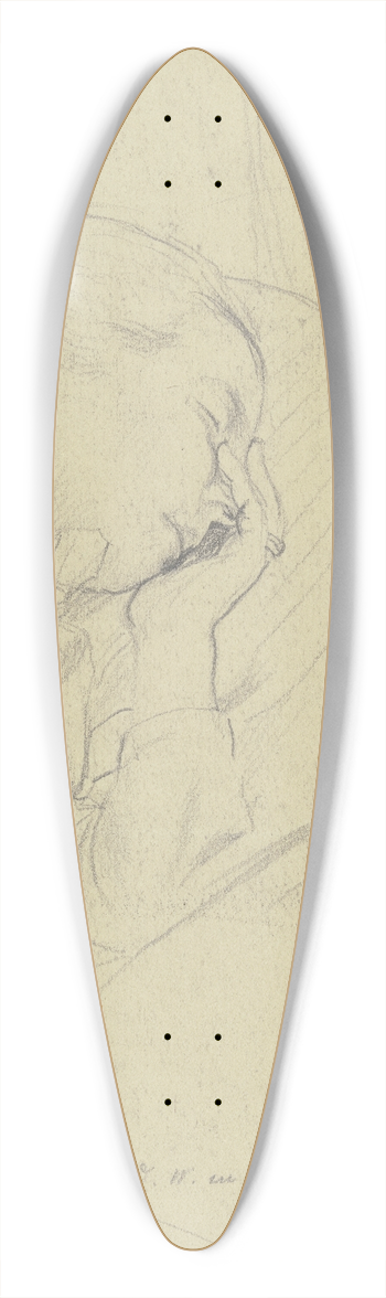 Otto Scholderer - Luise Scholderer schlafend 39.3 inch art pintail longboard deck