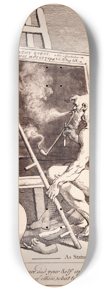 Giovanni Benedetto Castiglione - Older Man in Profile 8.25 inch art skate deck