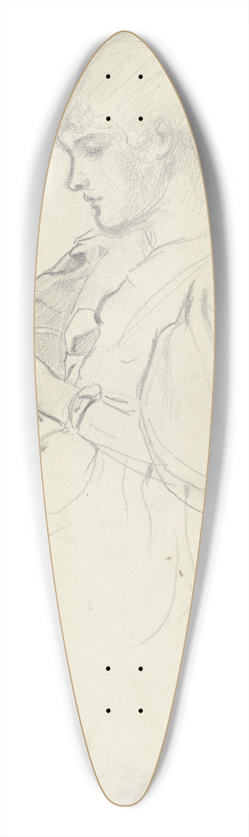 Otto Scholderer - Sitzendes Mdchen im Profil, flechtend 39.3 inch art pintail longboard deck