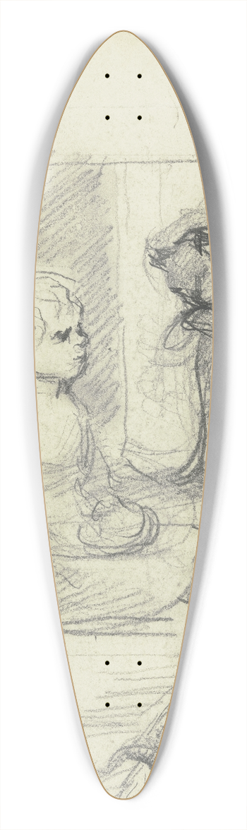 Otto Scholderer - The cats breakfast 39.3 inch art pintail longboard deck
