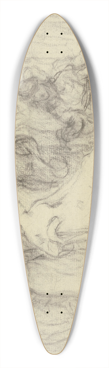 Otto Scholderer - Vorbereitung zum Kostmball 39.3 inch art pintail longboard deck