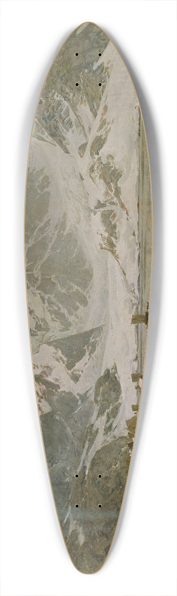 Otto Sinding - View from Reine in Lofoten 39.3 inch art pintail longboard deck