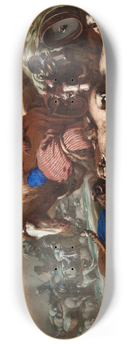 Giovanni Benedetto Castiglione - The Oath of Abrahams Servant 8.25 inch art skate deck