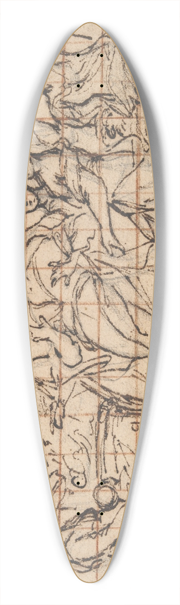Paolo Gismondi - St. Agatha refusing to worship idols 39.3 inch art pintail longboard deck