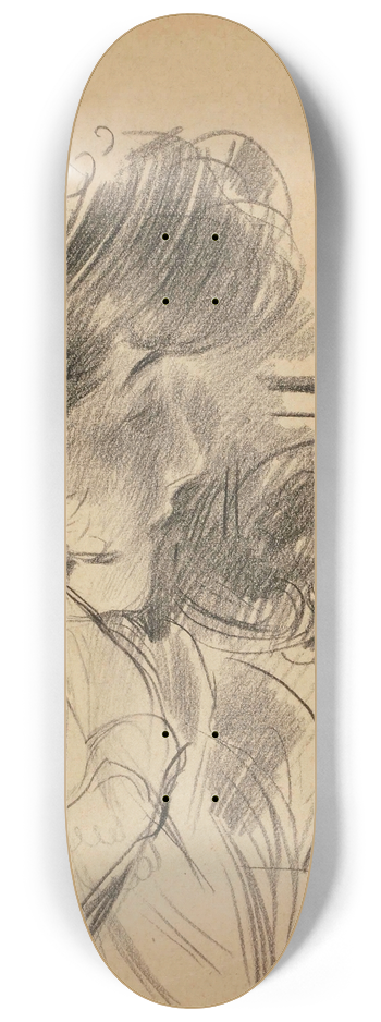 Giovanni Boldini - Portrait de femme de profil en buste 8.25 inch art skate deck
