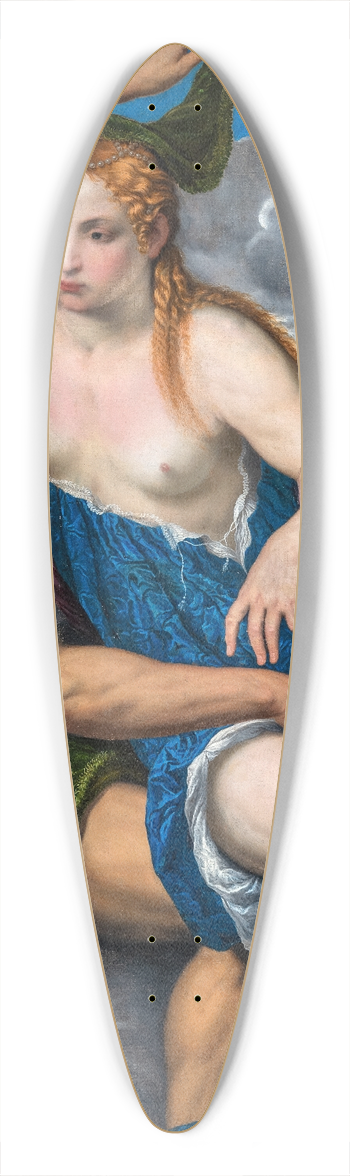 Paris Bordone - Jupiter and Io 39.3 inch art pintail longboard deck