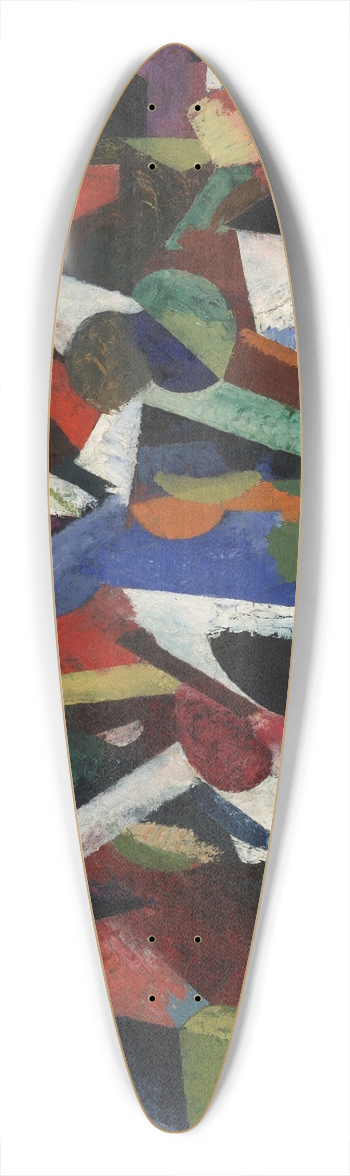 Patrick Henry Bruce - CompositionV 39.3 inch art pintail longboard deck
