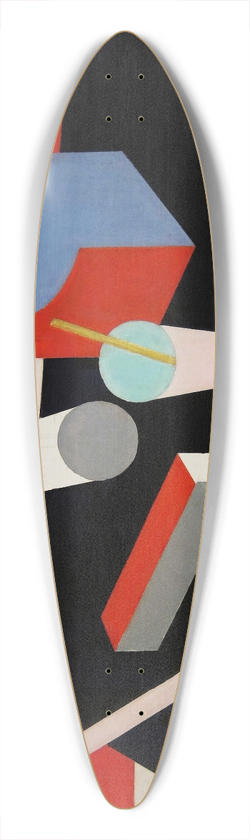 Patrick Henry Bruce - Untitled 39.3 inch art pintail longboard deck