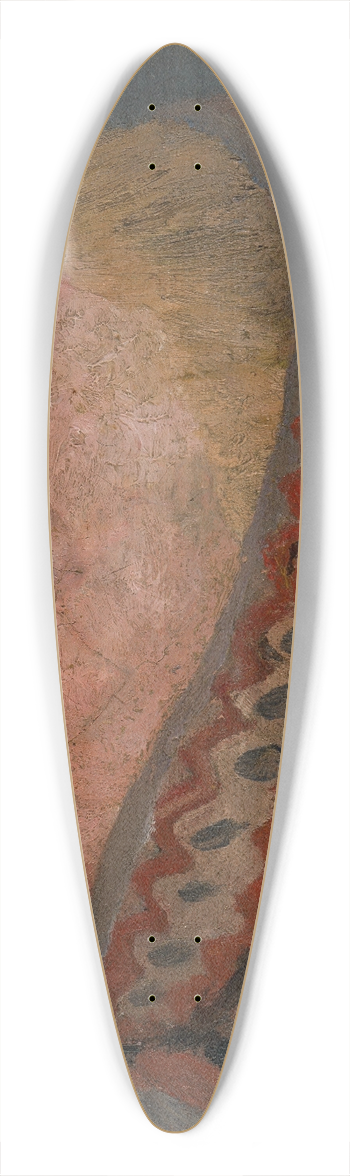 Paula Modersohn-Becker - Girls head with a striped cap in profile to the left 39.3 inch art pintail longboard deck
