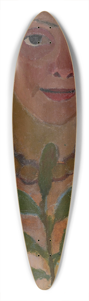 Paula Modersohn-Becker - Self-portrait with a camellia branch 39.3 inch art pintail longboard deck