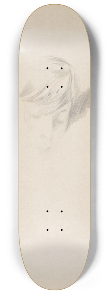 Giovanni Boldini - Study of the head of a lady 8.25 inch art skate deck