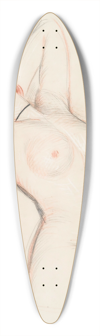 Paul Csar Helleu - Nu 39.3 inch art pintail longboard deck