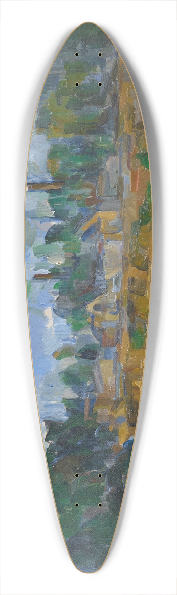 Paul Czanne - Banks of a River 39.3 inch art pintail longboard deck