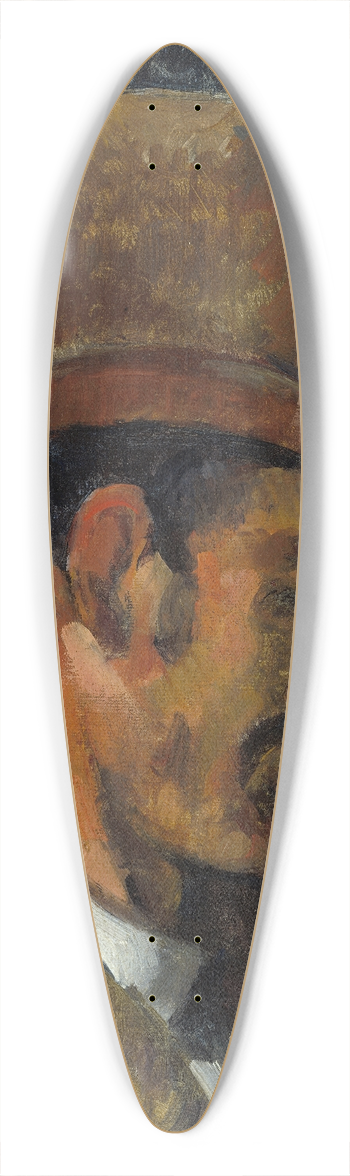 Paul Czanne - Man with Pipe 39.3 inch art pintail longboard deck
