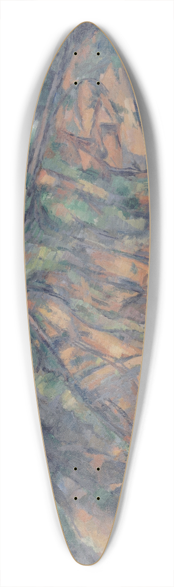 Paul Czanne - Rochers et branches  Bibmus 39.3 inch art pintail longboard deck