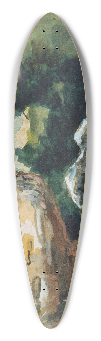 Paul Czanne - Rocks 39.3 inch art pintail longboard deck
