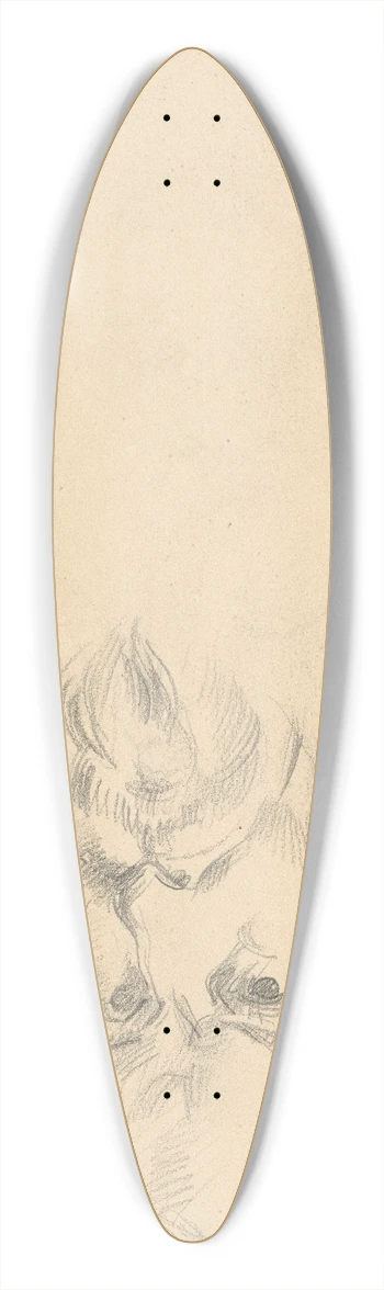 Paul Czanne - Self-Portrait 39.3 inch art pintail longboard deck