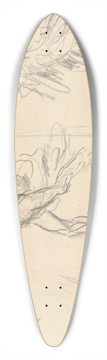 Paul Czanne - Spanish Dancers 39.3 inch art pintail longboard deck