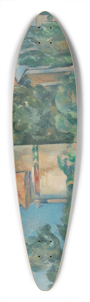 Paul Czanne - The Pigeon Tower at Bellevue 39.3 inch art pintail longboard deck