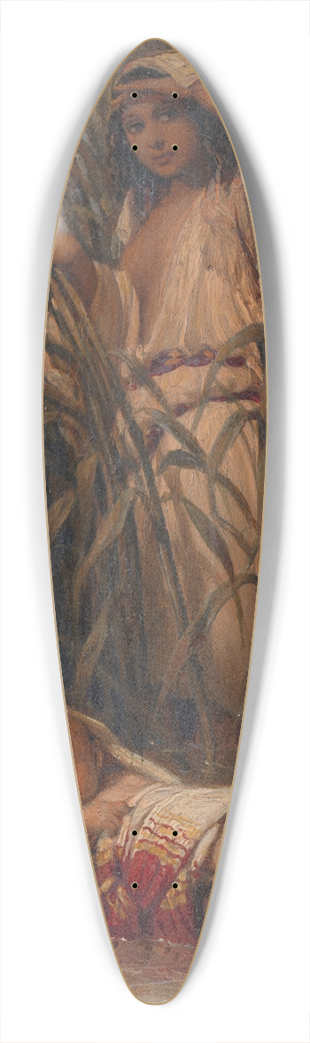 Paul Delaroche - Mozes in het biezenkistje 39.3 inch art pintail longboard deck