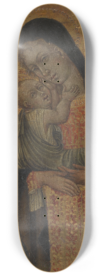 Giovanni di Paolo - Madonna and Child with Saints Jerome and Agnes 8.25 inch art skate deck