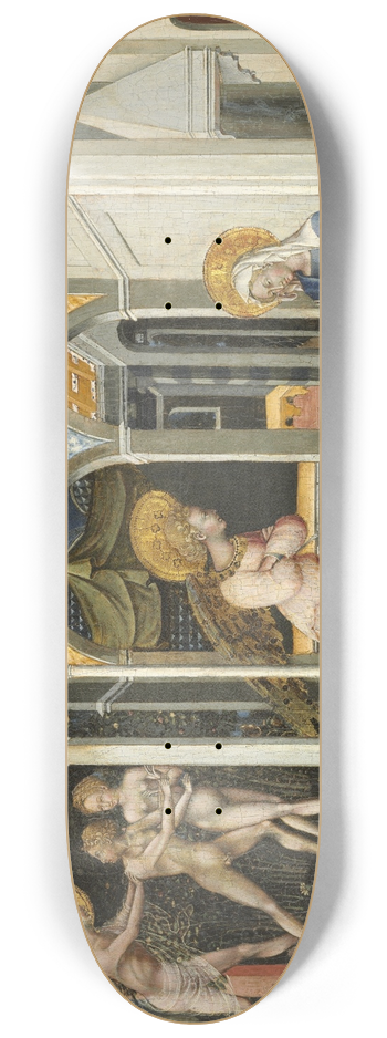 Giovanni di Paolo - The Annunciation and Expulsion from Paradise 8.25 inch art skate deck