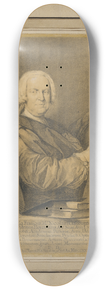 Giovanni Domenico Ferretti - Portrait of Cavaliere Francesco Maria Niccol Gabburri 8.25 inch art skate deck